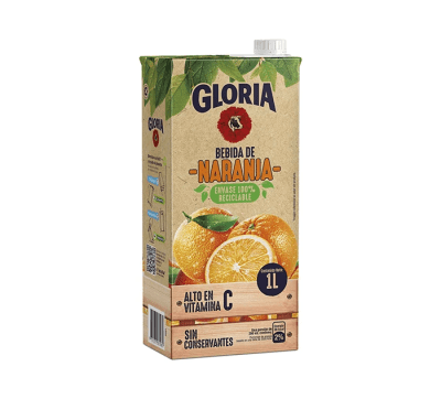 Gloria Bebida de Naranja Caja 1lt