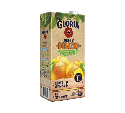 Gloria Bebida de Durazno Caja 1lt