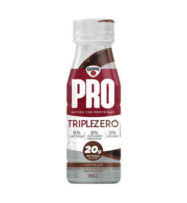 Gloria Triple Zero Sabor Chocolate Botella 320ml