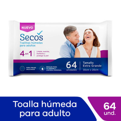 Secos Toallitas Húmedas para Adultos Bolsa 64und1