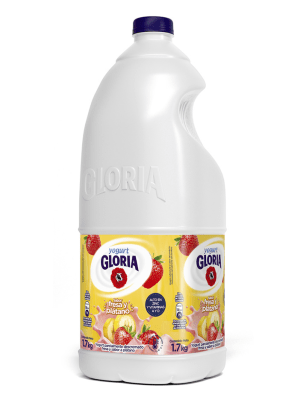 Gloria Yogurt Sabor Fresa y Plátano Botella 1.6kg