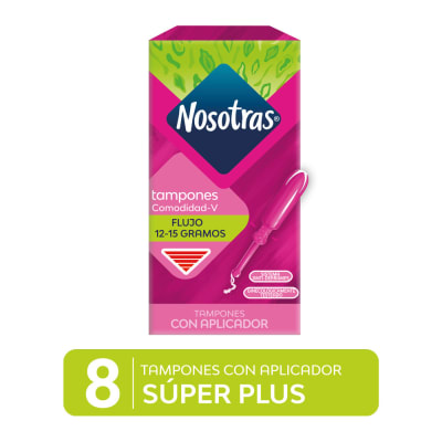 Nosotras Tampones Súper Plus con Aplicador Caja 8und