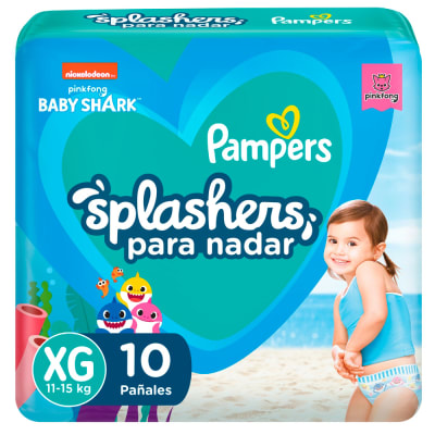 Pampers Pañal Splashers Talla XG Bolsa 10und1