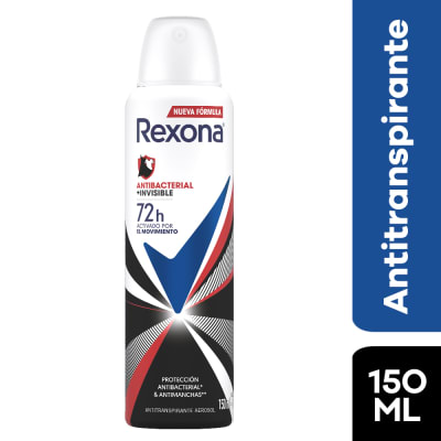 Rexona Antitranspirante Antibacterial + Invisible Spray 150ml1
