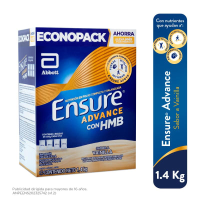 Ensure Advance con HMB Sabor Vainilla Caja 1.4 kg