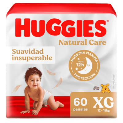 Huggies Pañal Natural Care Talla XG Bolsa 60und