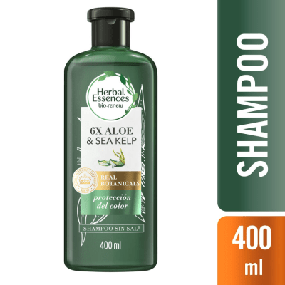 Herbal Essences Shampoo 6X Aloe & Sea Kelp Frasco 400ml