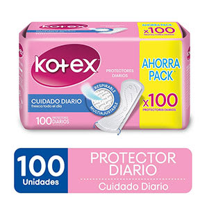 Protector Diario Kotex  - Bolsa 100 UN1