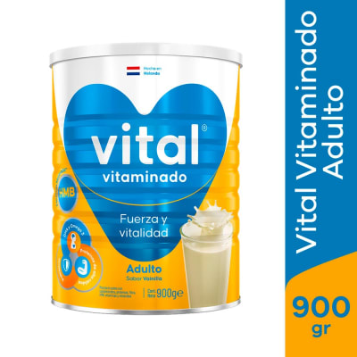 Vital Vitaminado Fuerza y Vitalidad Adulto Sabor Vainilla Lata 900gr