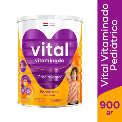 Vital Vitaminado Crecimiento Pediátrico Sabor Vainilla Lata 900gr1