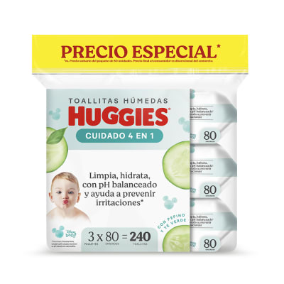 Huggies Toallitas Húmedas One & Done Bolsa 240und1