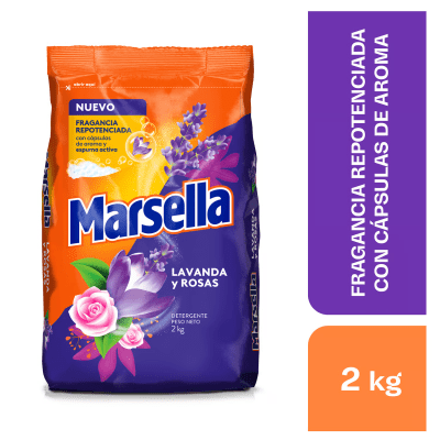Marsella Detergente Polvo Lavanda y Rosas Bolsa 2kg