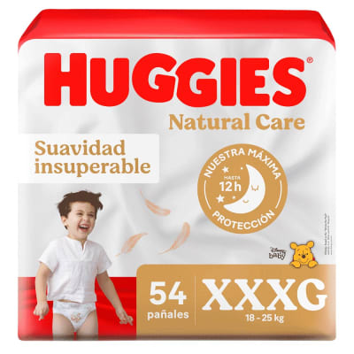Huggies Pañal Natural Care Talla XXXG Bolsa 54und1