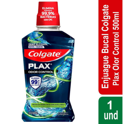 Colgate Enjuague Bucal Plax Odor Control Botella 500ml