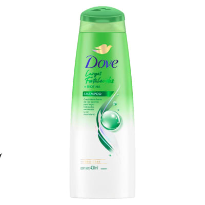 Dove Shampoo Largos Fortalecidos + Biotina Frasco 400ml