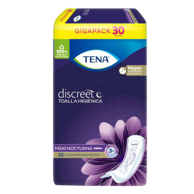 Toalla higiénica Tena Discreet Maxi Nocturna1