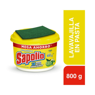 Sapolio Lavavajilla en Pasta Limón Pote 800gr