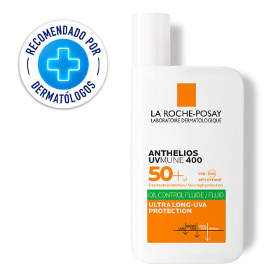 Protector Solar La Roche Posay Anthelios UVMune 400 Oil Control Fluido Invisible FPS 50+