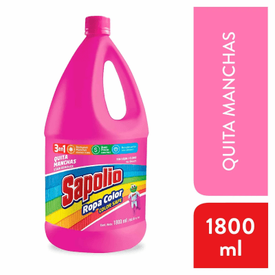 Sapolio Quitamanchas Ropa Color Botella 1800ml