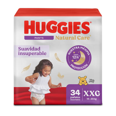 Huggies Pañal Pants Natural Care Talla XXG Bolsa 34und