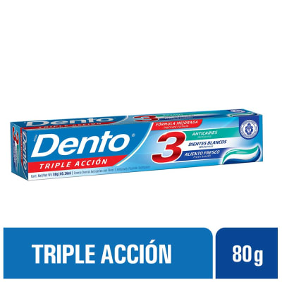 Dento Triple Acción Crema Dental 80gr