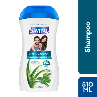 Savital Shampoo Anticaspa Limpieza Refrescante  Frasco 510ml1