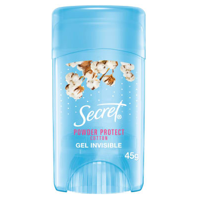 Secret Desodorante Gel Invisible Powder Protect Cotton Frasco 45gr
