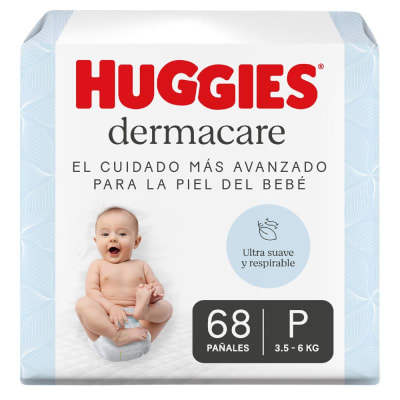 Huggies Pañal Dermacare Talla P Bolsa 68und