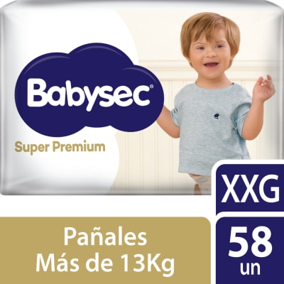Babysec Pañal Súper Premium Talla XXG Bolsa 58und1