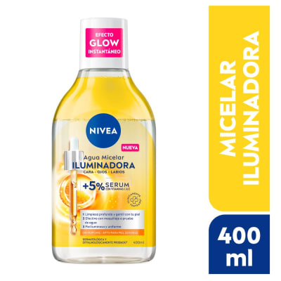 Nivea Agua Micelar Bifásico Iluminadora Botella 400ml