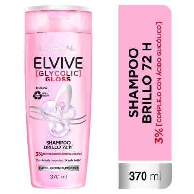 Elvive Shampoo Brillo 72h Frasco 370ml