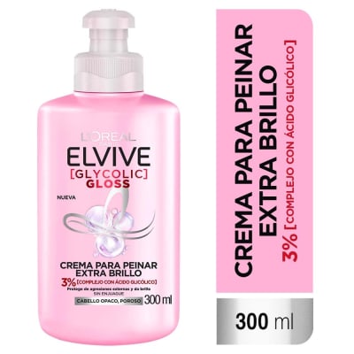 Elvive Crema Para Peinar Extra Brillo Frasco 300ml