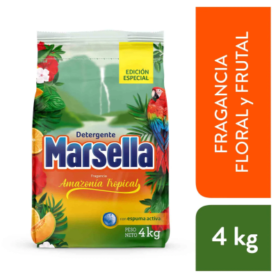 Marsella Detergente Polvo Amazonía Tropical Bolsa 4kg