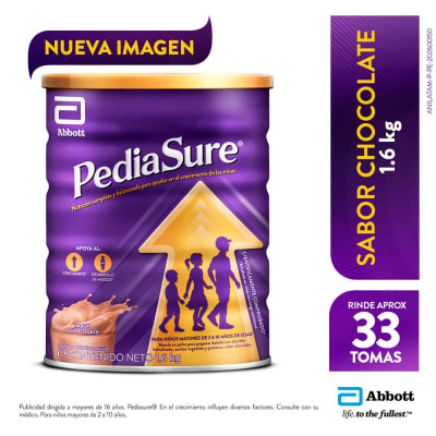 Pediasure Sabor Chocolate Lata 1.6kg