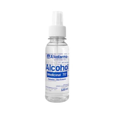 Alkofarma Alcohol Líquido 70º Botella 120ml1