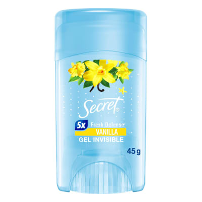 Secret Desodorante Gel Invisible Vainilla Frasco 45gr
