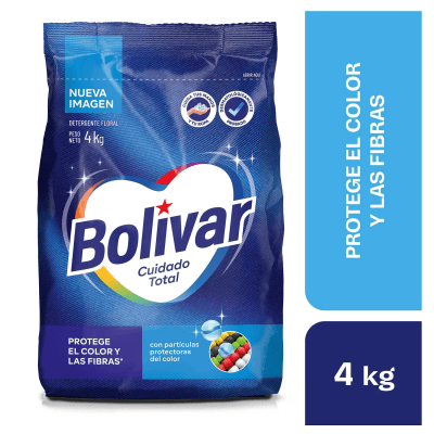 Bolívar Detergente Polvo Cuidado Total Bolsa 4kg