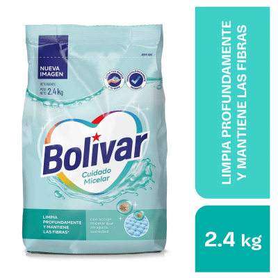 Bolívar Detergente Polvo Cuidado Micelar Bolsa 2.4kg