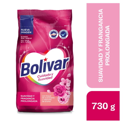 Bolívar Detergente Polvo Cuidado y Suavidad Bolsa 730gr