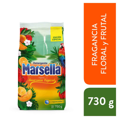 Marsella Detergente Polvo Amazonía Tropical Bolsa 730gr