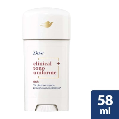 Antitranspirante en Crema Dove Clinical Tono Uniforme 58gr