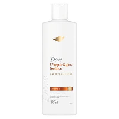 Shampoo Dove Reparación UV Brillo + Ferúlicco