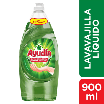 Ayudín Lavavajilla Líquido Limón Botella 900ml1