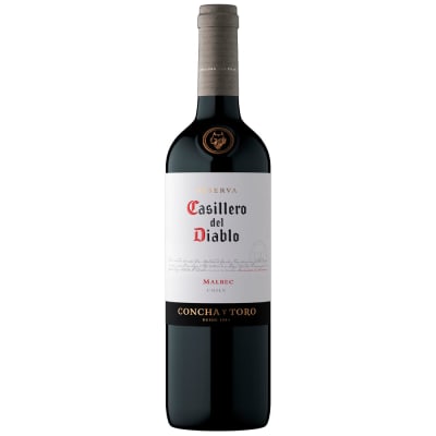 Vino Tinto CASILLERO DEL DIABLO  Malbec Reserva Botella 750ml