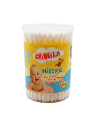 Chiquilin Hisopos de Algodón Envase 100und1