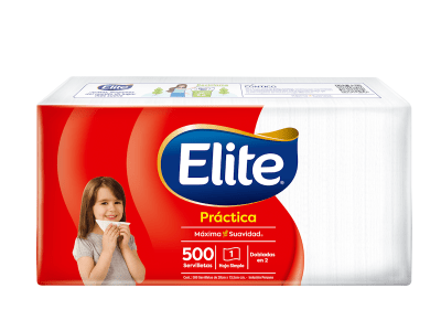 Elite Servilleta Práctica Dobladas en 2 X 500und