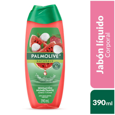 Palmolive Jabón Líquido Humectante Sandia y Lychee Frasco 390ml1