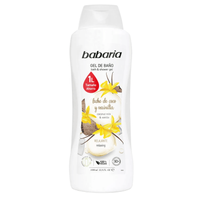 Babaria Gel de Baño Leche de Coco y Vainilla Frasco 1lt