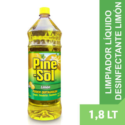 Pine Sol Desinfectante Quitagrasa Limón Botella 1.8lt