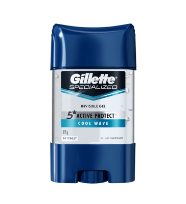 Gillette Antitranspirante Specialized Invisible Gel Cool Wave Frasco 82gr